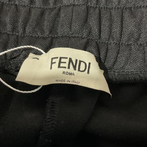 Fendi Sleek Black Logo Trim Track Pants Size 40 IT / 4 US
