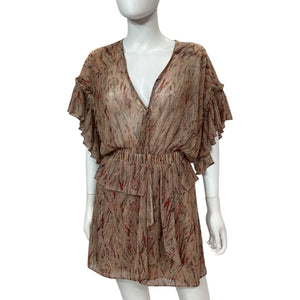 Iro Metallic Light Pink Buoux Dress Size 36 EU / 4 US