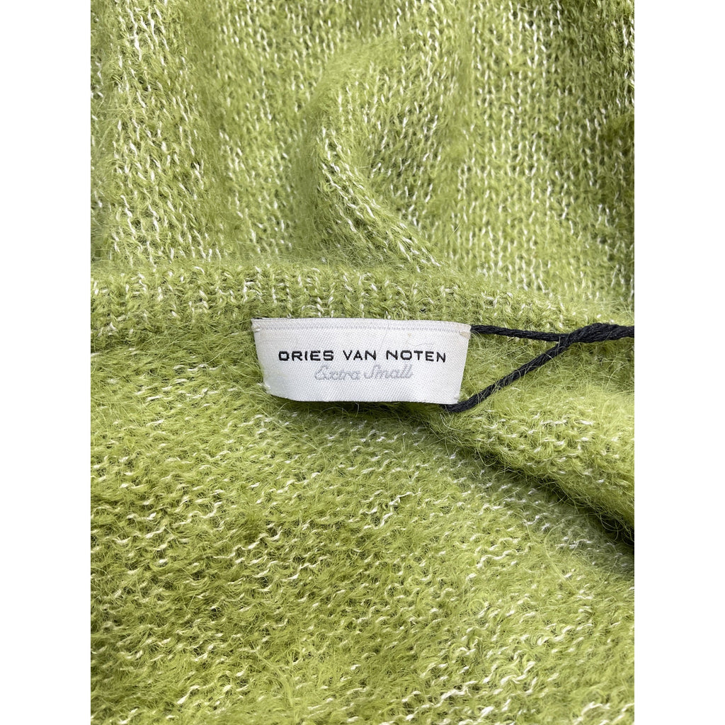 Dries Van Noten 'Alpaca' Green Crew Neck Sweater Size XS - NWT
