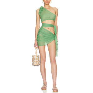Tularosa Sheer Green Ina Dress Size M