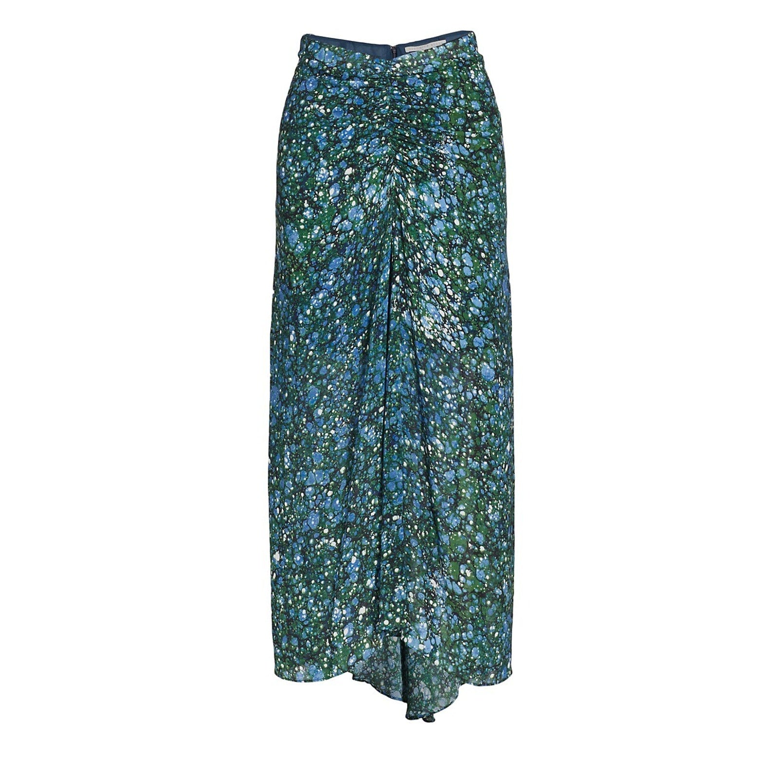 Veronica Beard 'Limani' Green Bubble-Print Ruched Skirt Size 0