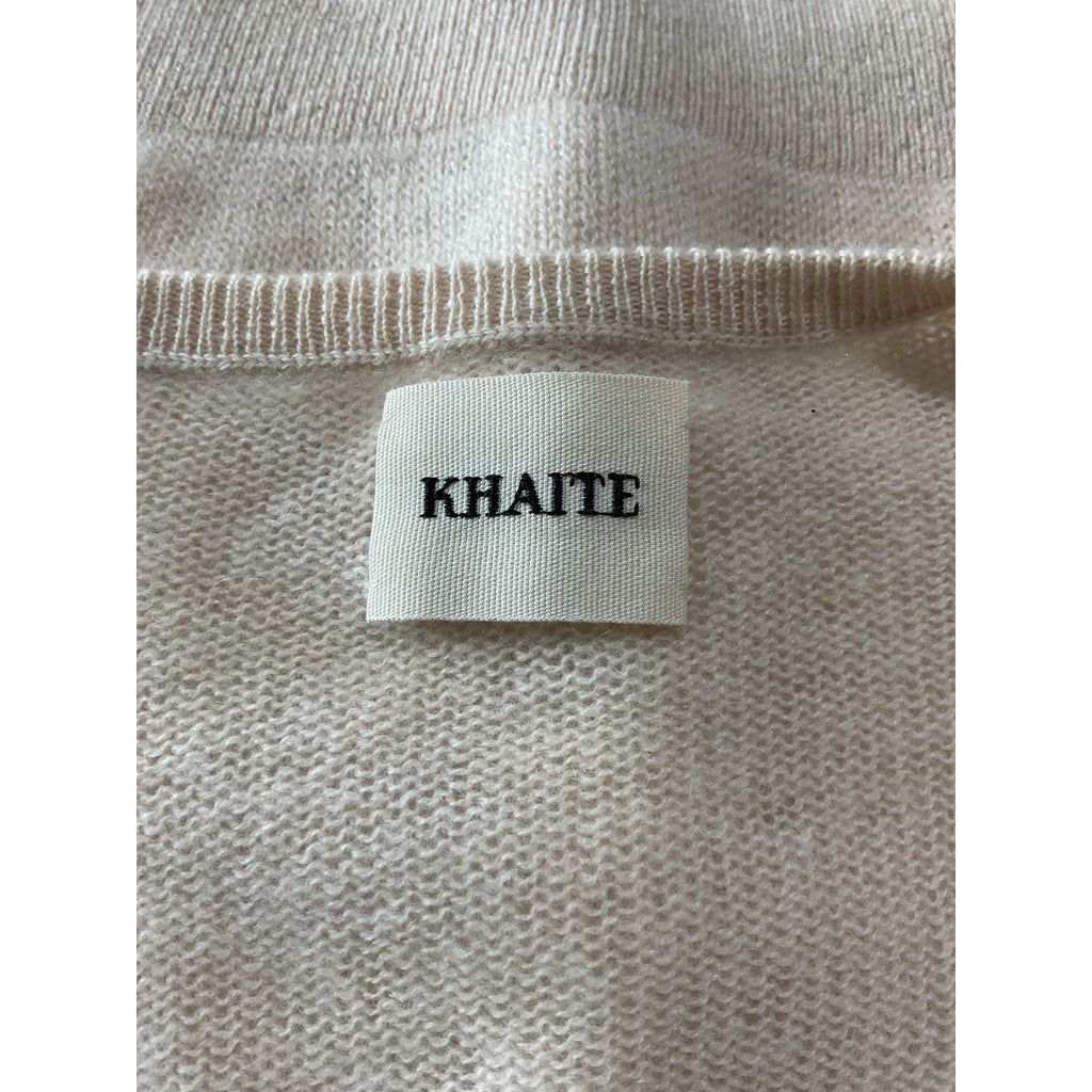 Khaite 'Sierra' Cream Cashmere Sweater Size S