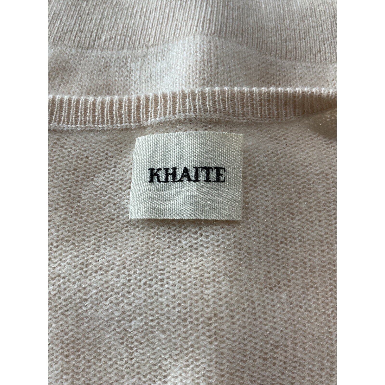 Khaite 'Sierra' Cream Cashmere Sweater Size S
