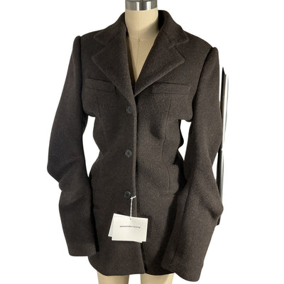 Alexander Wang Structured Cola Stacked Detail Blazer Size 8 NWT