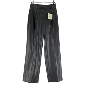 Calvin Klein Sleek Black Pleated Wide-Leg Trousers Size 0 NWT