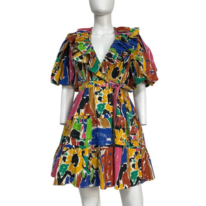 Love The Label Vibrant Multicolor Remy Penelope Print Dress Size M