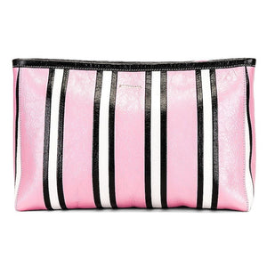 Balenciaga Striped Pink Barbes Pouch NWT