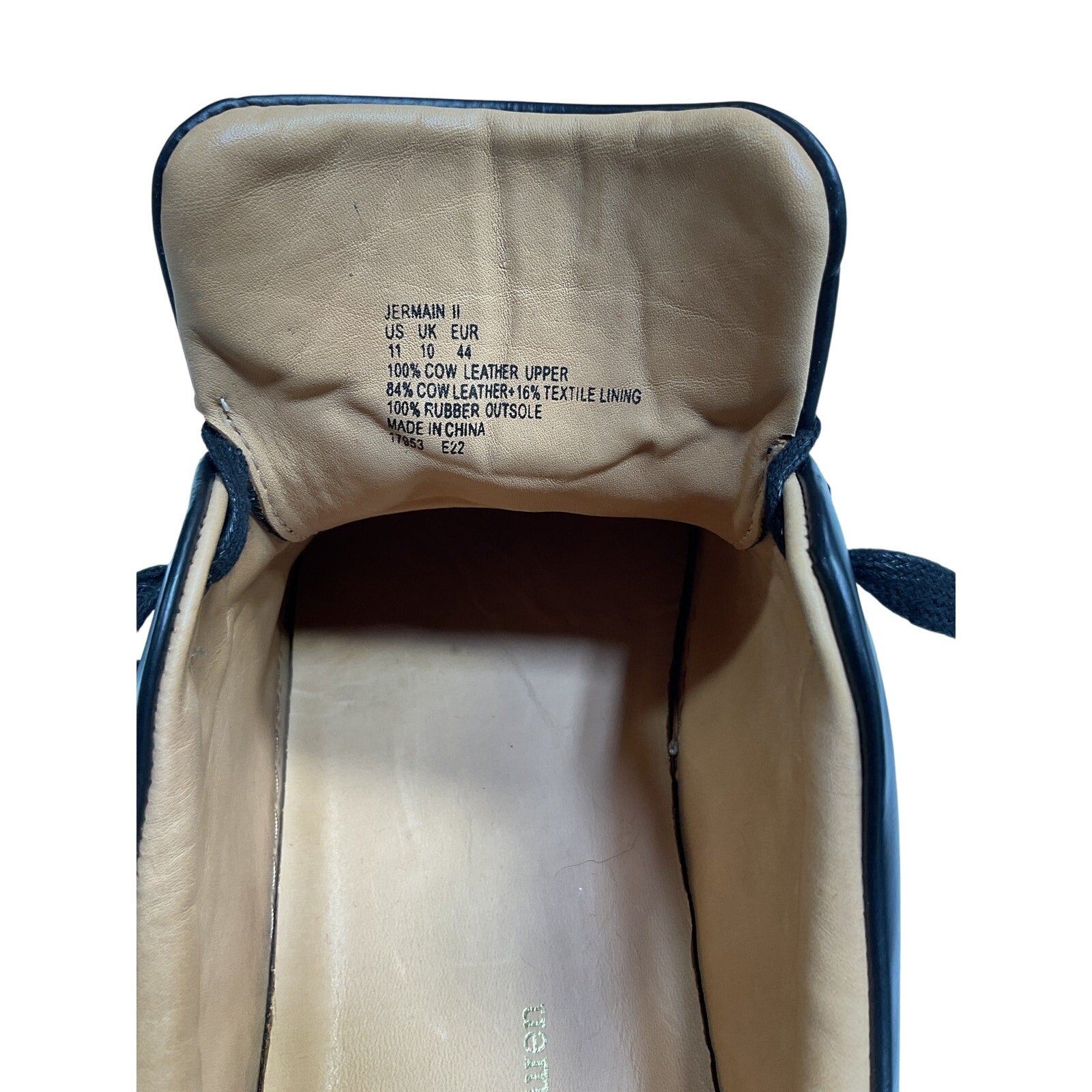 Ralph Lauren 'Jermain' Black Leather Sneaker Size 11