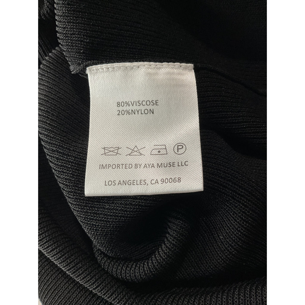 Aya Muse 'Alder' Black Viscose Dress Size S