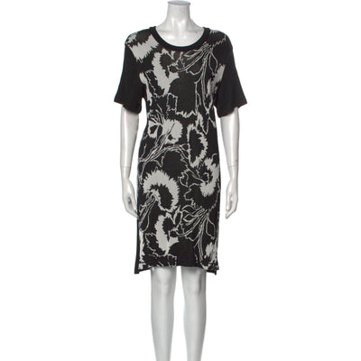 Rag & Bone Printed Black And White Floral Dress Size M