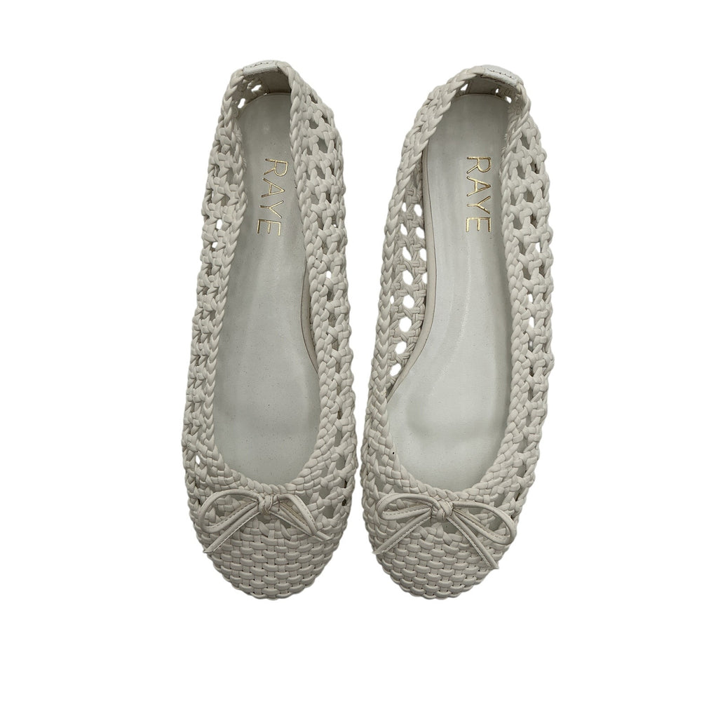 Raye 'Marjorie' White Leather Flat Size 7.5