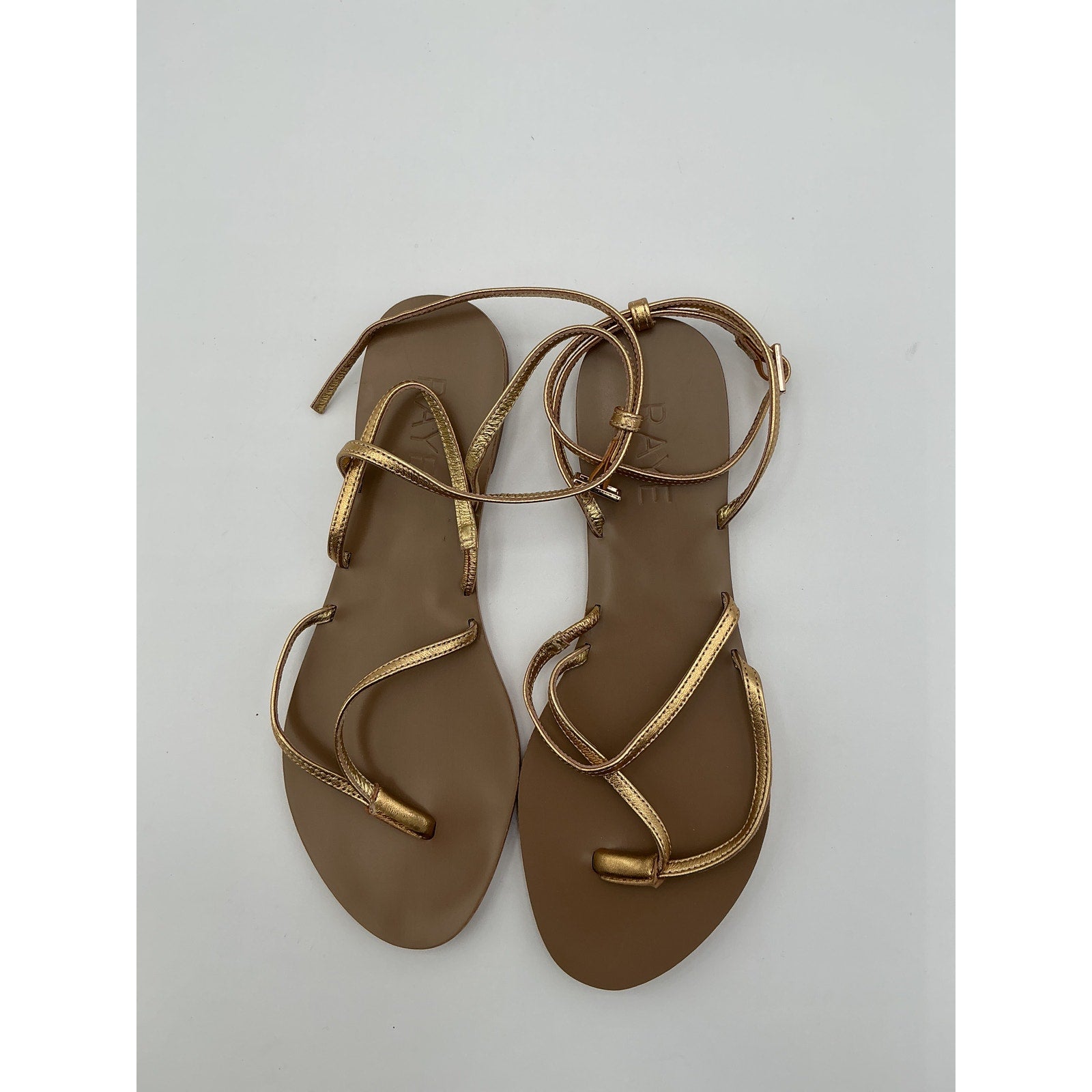 Raye 'Void' Gold Leather Sandal Size 5.5