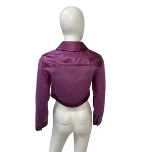 Cinq à Sept Metallic Purple Regina Size XS Jacket