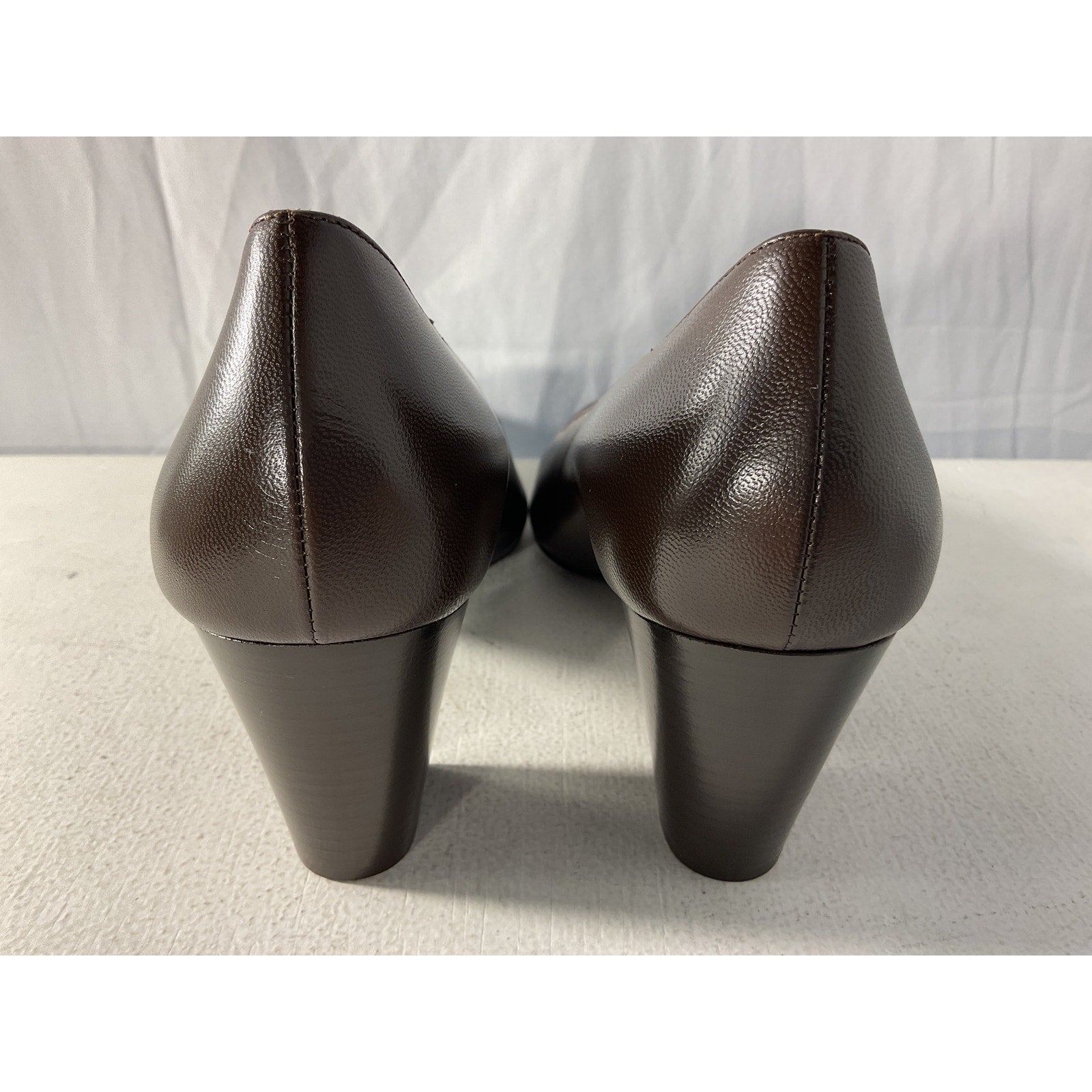 The Row 'Luisa' Brown Leather Pumps Size 8