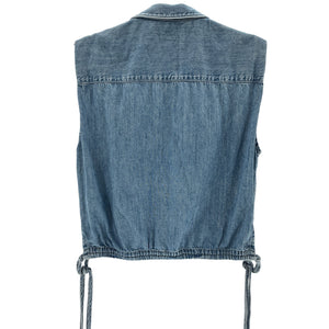 Rag & Bone Featherweight Blue Fiona Blouse Size L