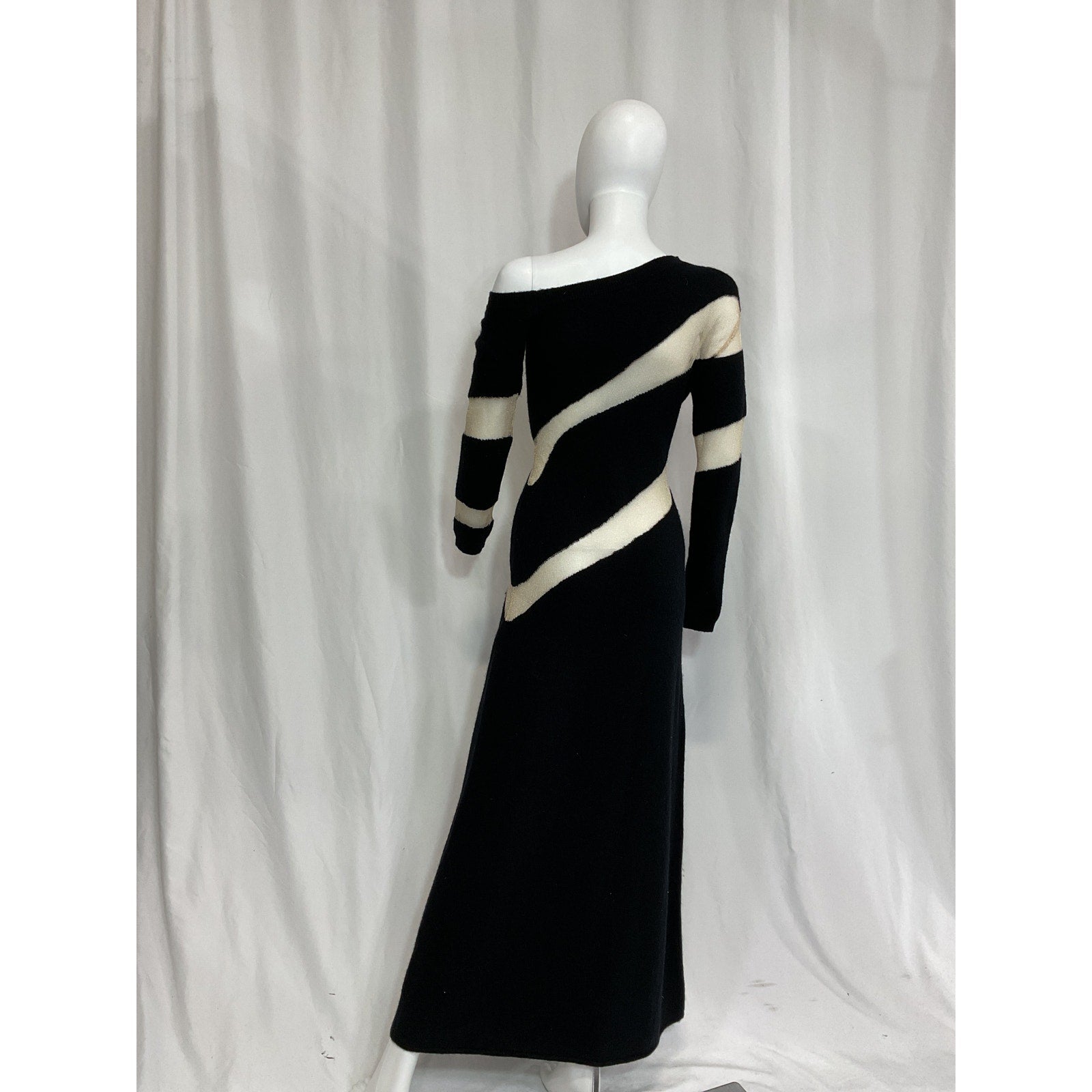Cult Gaia 'Nessa' Black One Shoulder Long Sleeve Knit Dress Size S