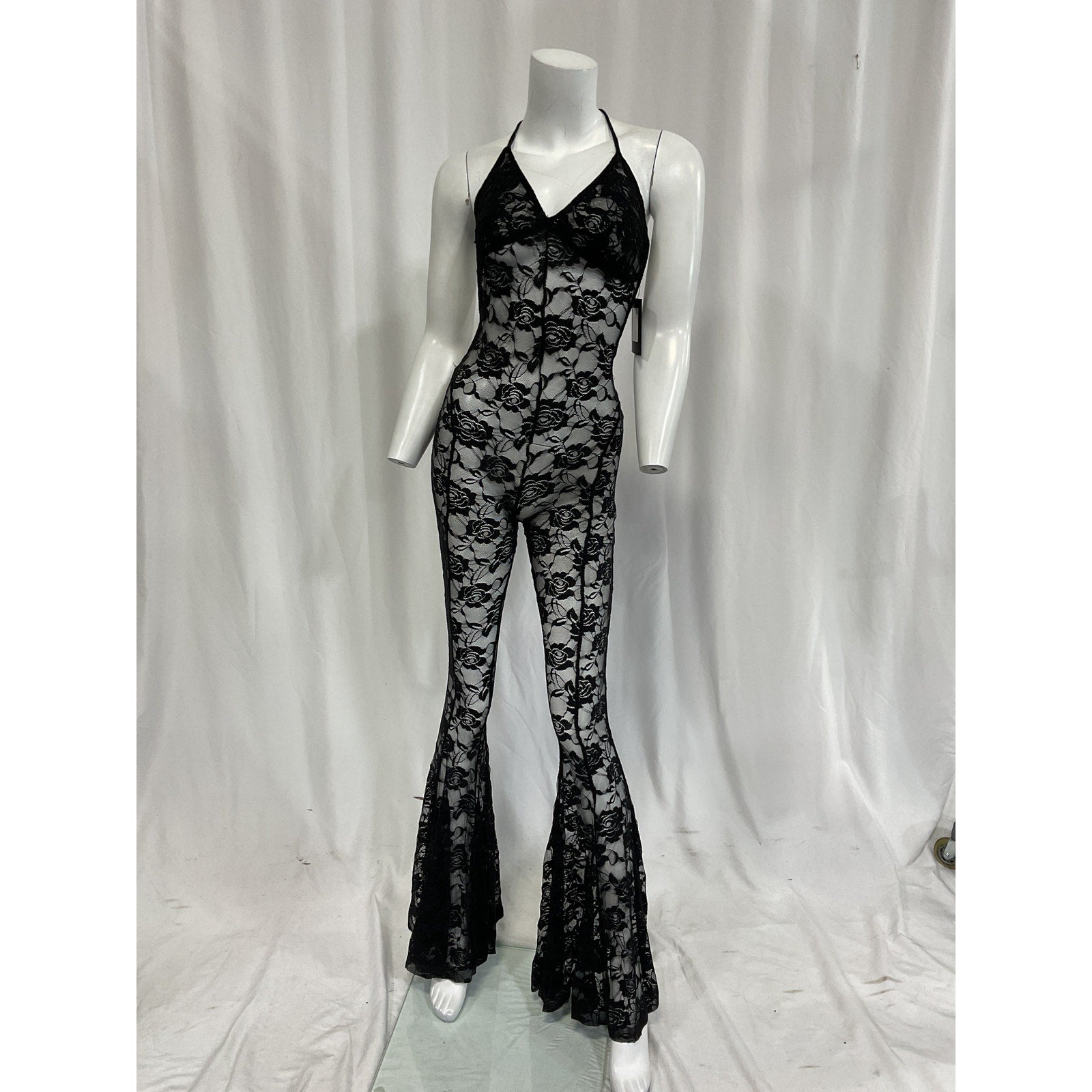 Norma Kamali 'Low' Black Back Slip Fishtail Jumpsuit Size XS - NWT