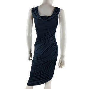 Katie May Ruched Navy Blue Alana Dress Size XS
