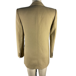 Saint Laurent Double Breasted Beige Wool Twill Blazer Size 34 EU / US 2