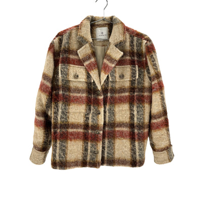 Anine Bing 'Flynn' Brown Wool Jacket Size XS