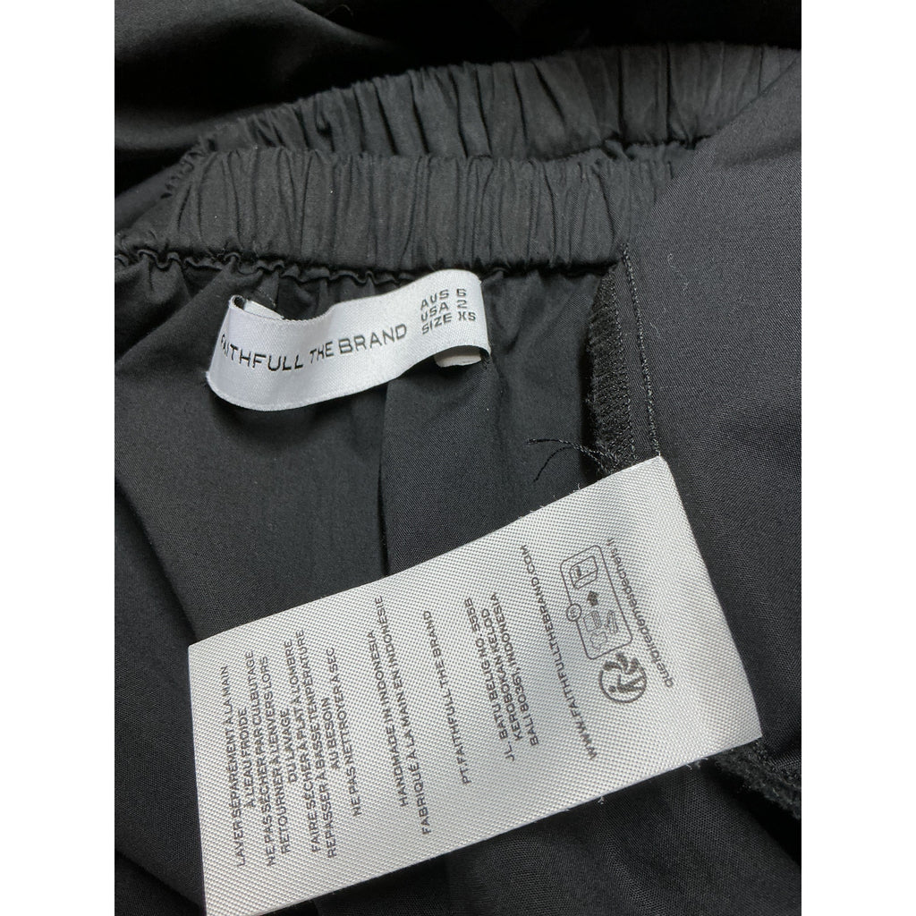 Faithfull The Brand 'Scanno' Black Cotton Skirt Size XS