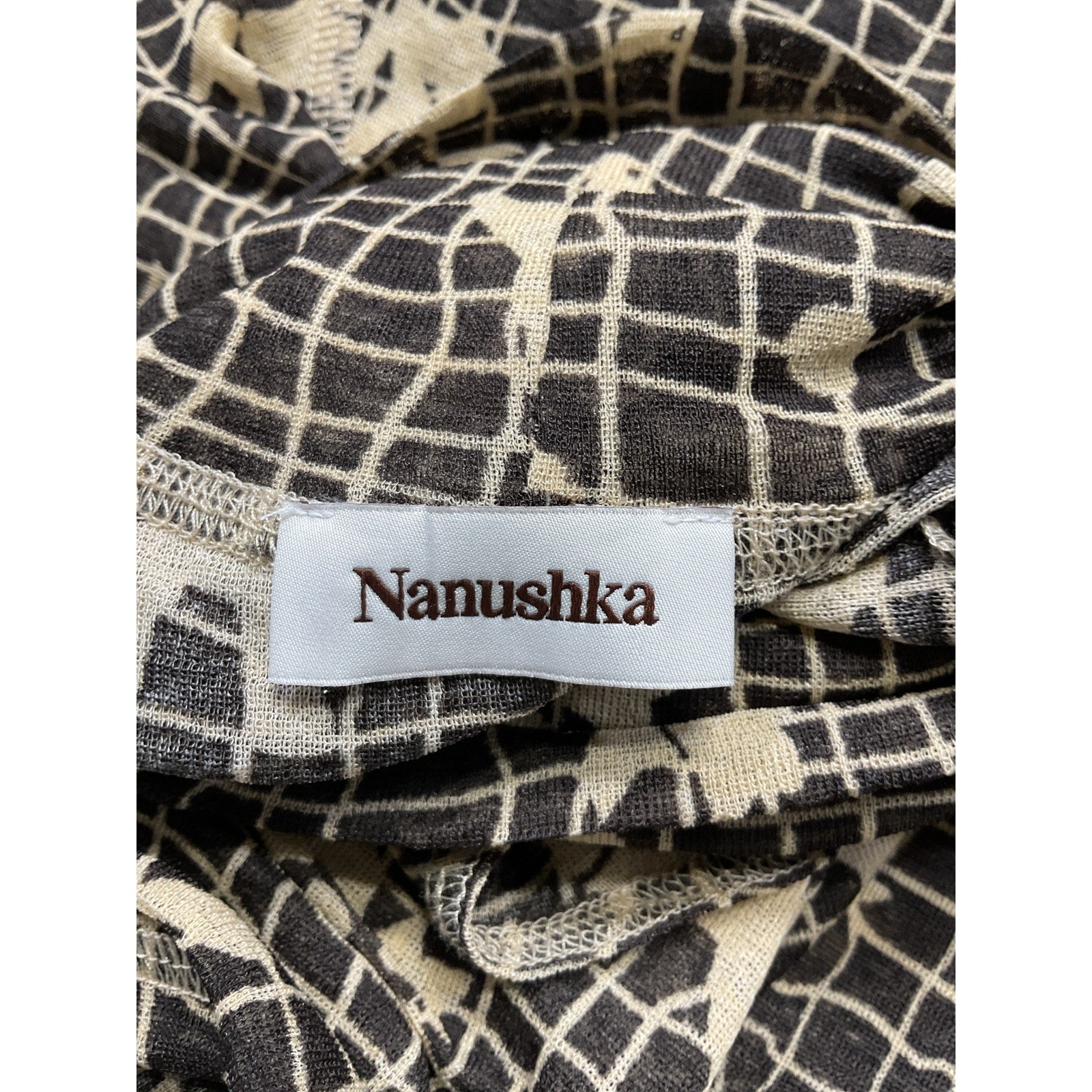 Nanushka 'Hanny' Black Floral Cut-Out Turtleneck Top Size M