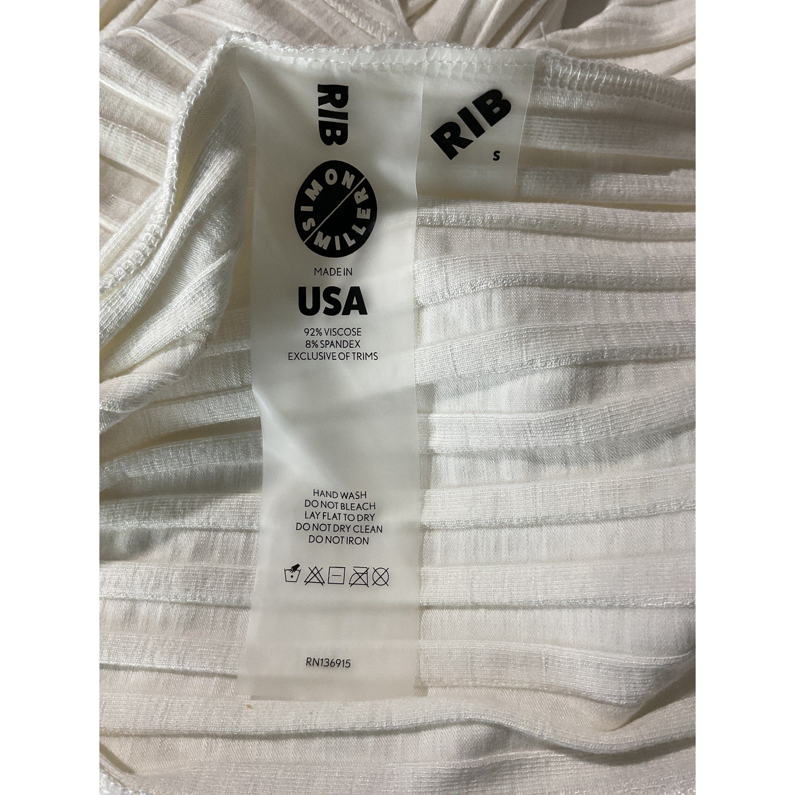 Simon Miller 'Picot' White Viscose Dress Size S