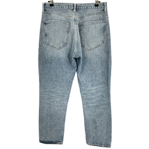 Agolde Classic Blue Riley High Rise Straight Crop Denim Jeans Size 29