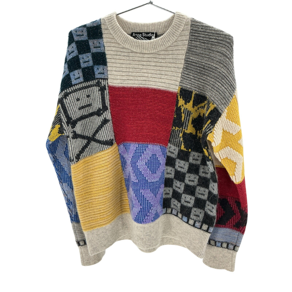 Acne Studios Printed Blue Wool Sweater Size XXS