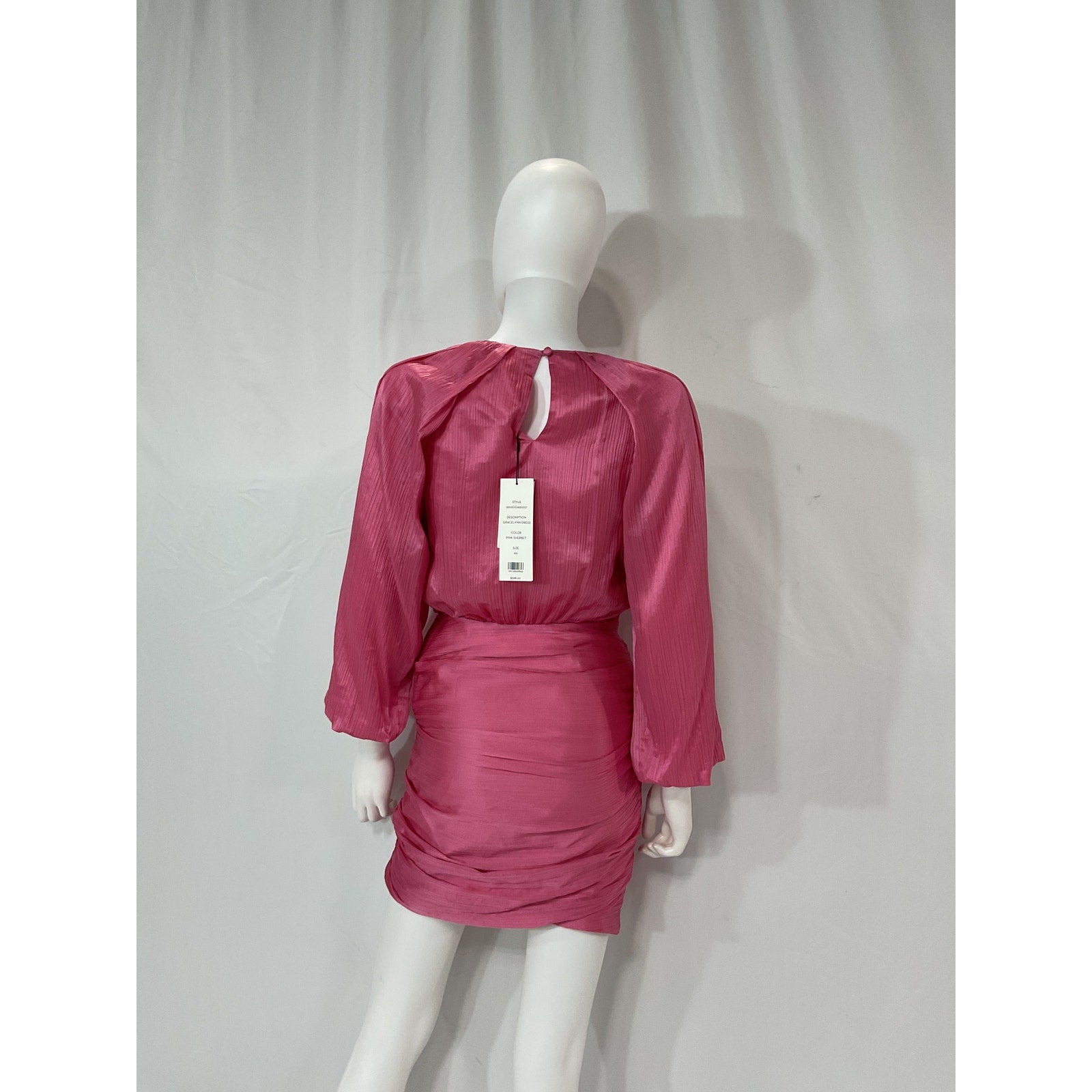 Veronica Beard 'Gracelynn' Pink Round Neck Long Sleeve Dress Size 0 - NWT
