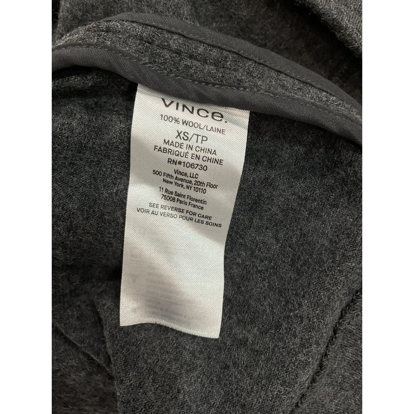 Vince Wool Grey Slip Skirt Size XS - NWT