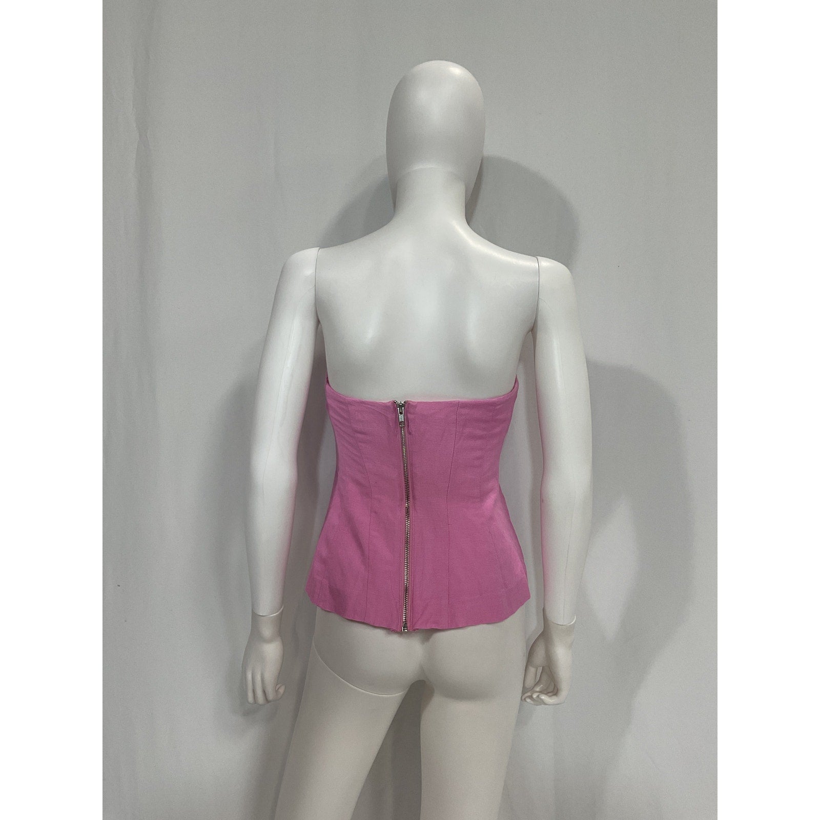 L'Academie 'Lorena' Pink Linen Top Size XS