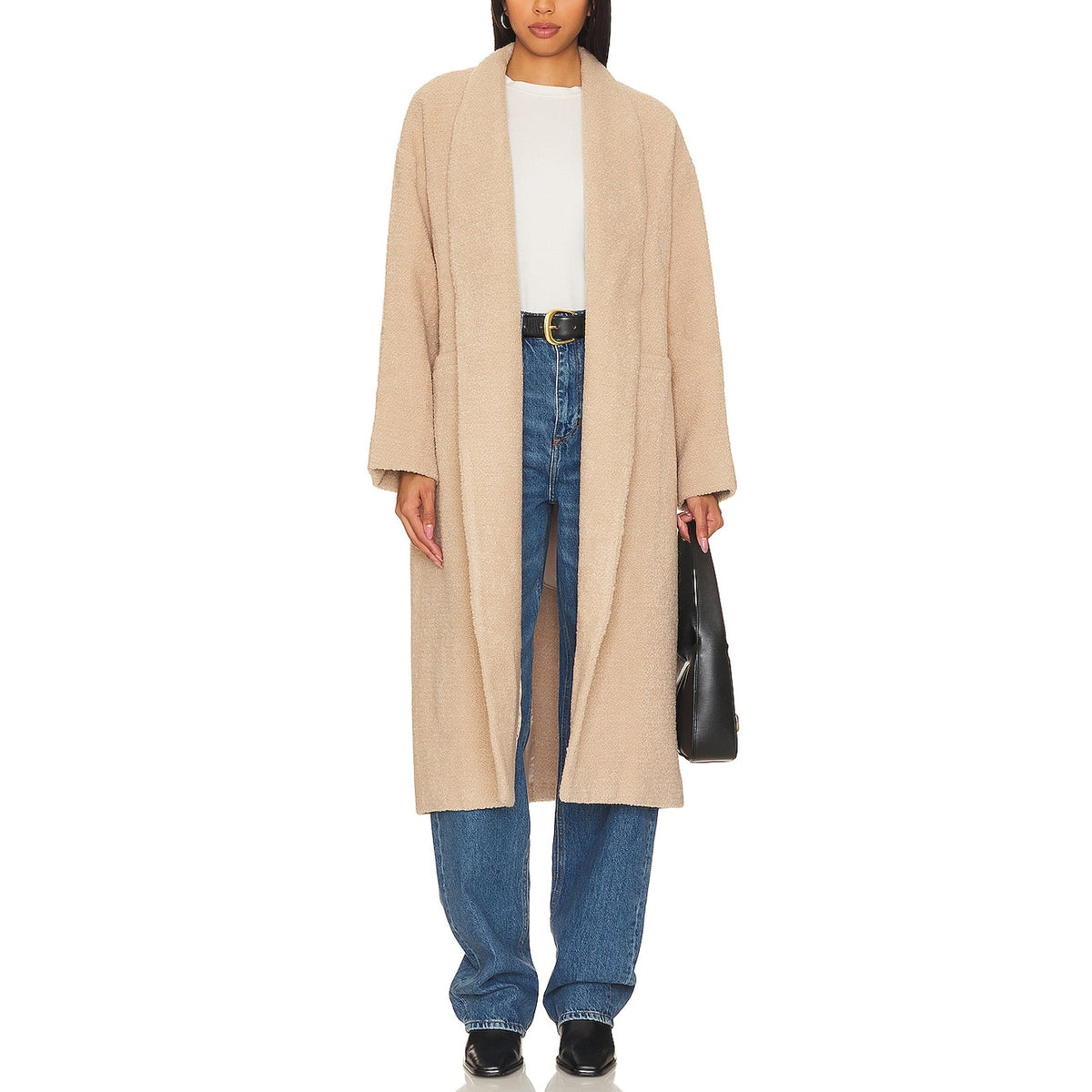 Astr The Label 'Edna' Tan Fleece Coat Size XS