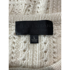 Nili Lotan Textured Ivory Harry Cardigan Size L