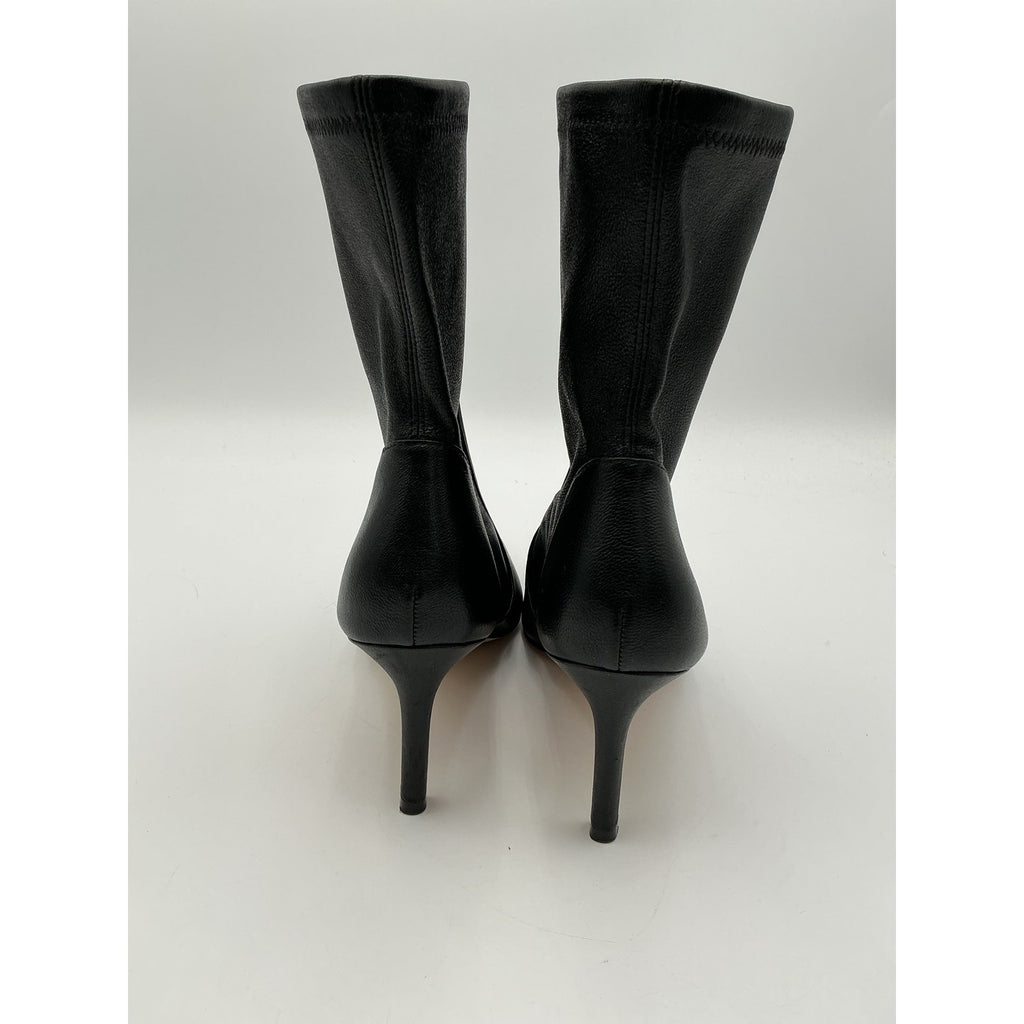 Stuart Weitzman Polish Black City 75 Stretch Bootie Size 7.5
