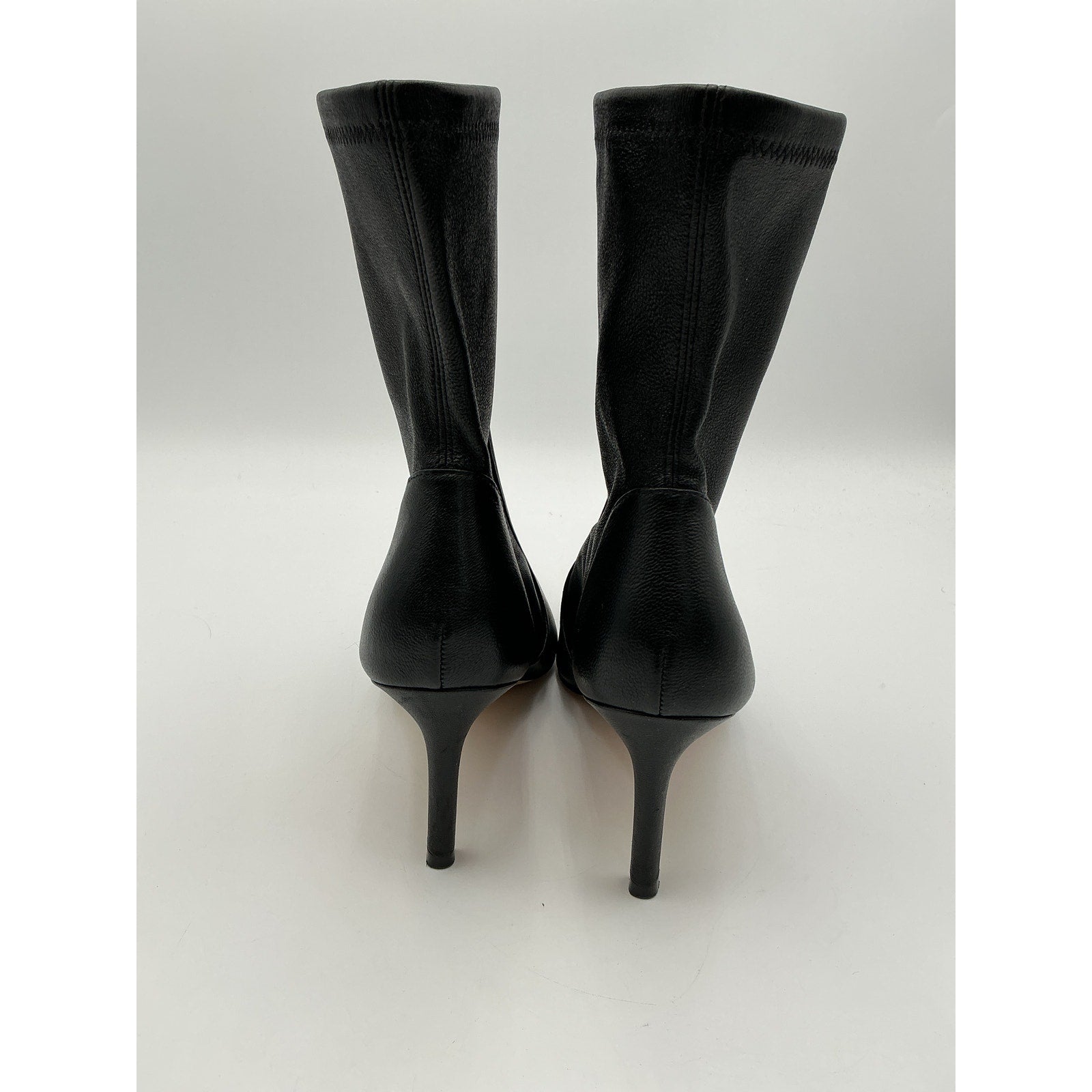 Stuart Weitzman Polish Black City 75 Stretch Bootie Size 7.5