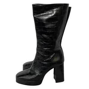 Schutz Embossed Black Raf Boots Size 7.5