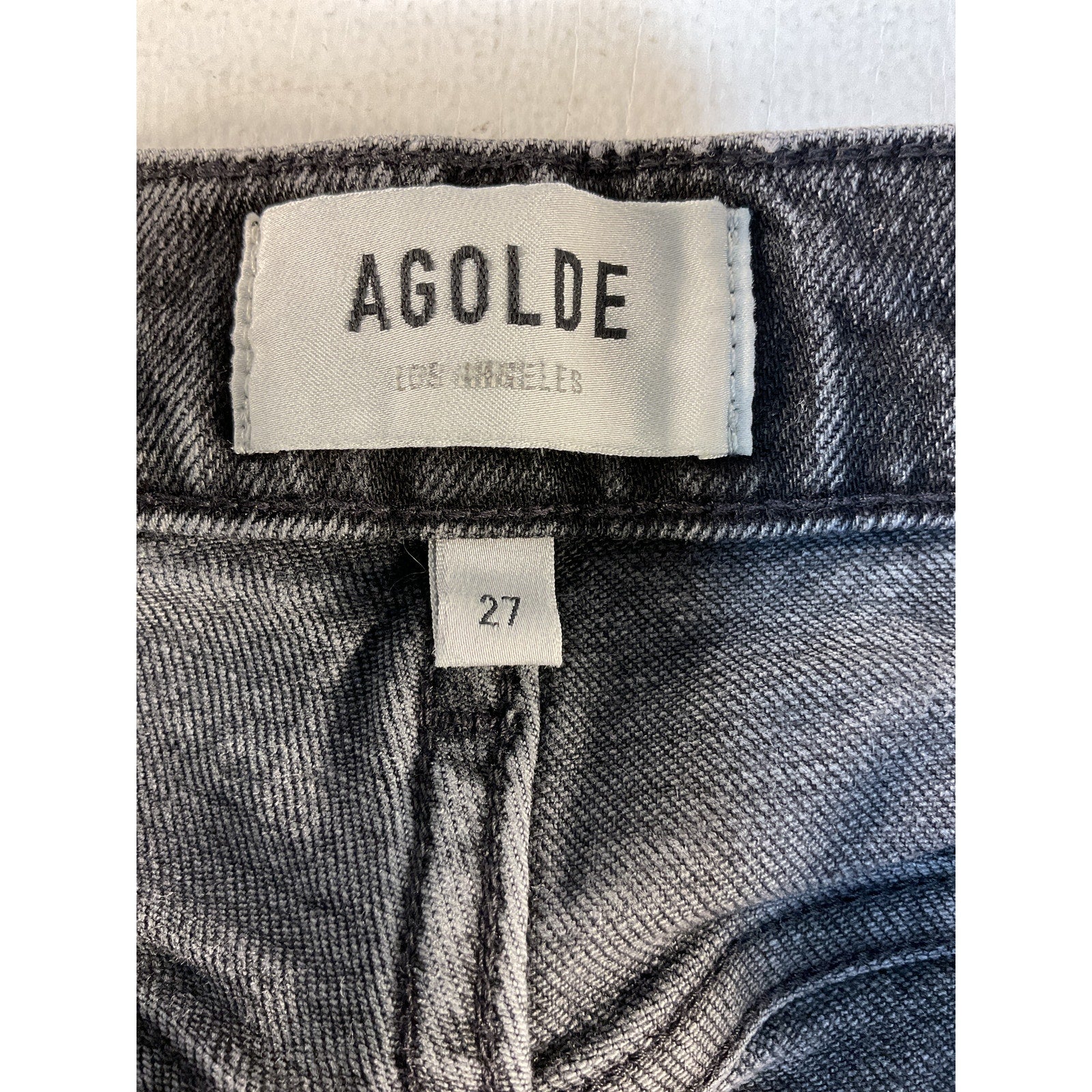 Agolde High Rise Black Stovepipe Denim Jeans Size 27