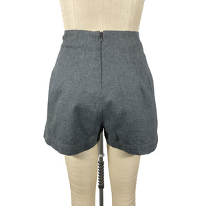 Matthew Bruch Chic Charcoal Flannel Double Breasted Skort Size 2