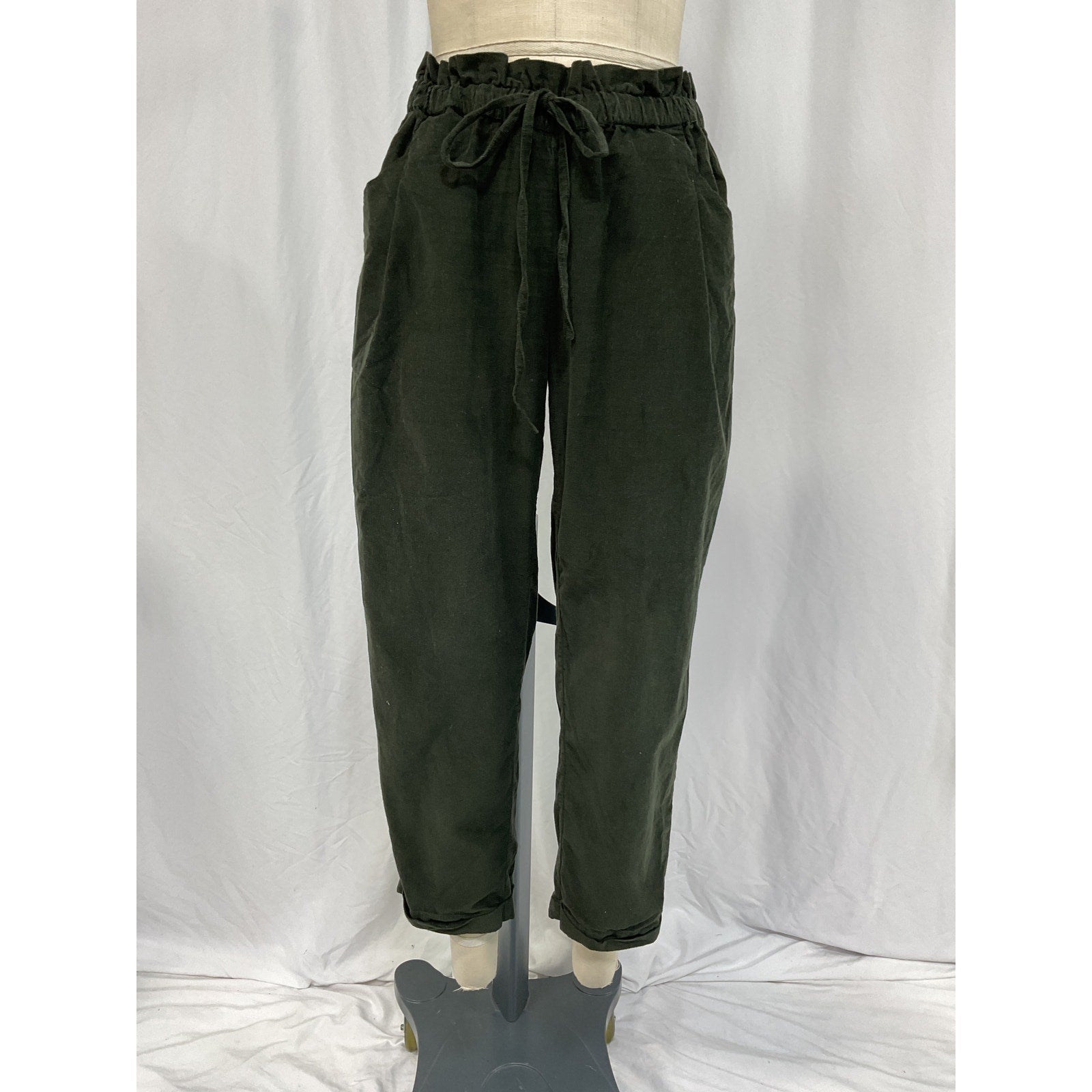 Hatch 'The Jude' Black Cotton Cord Pant Size 2
