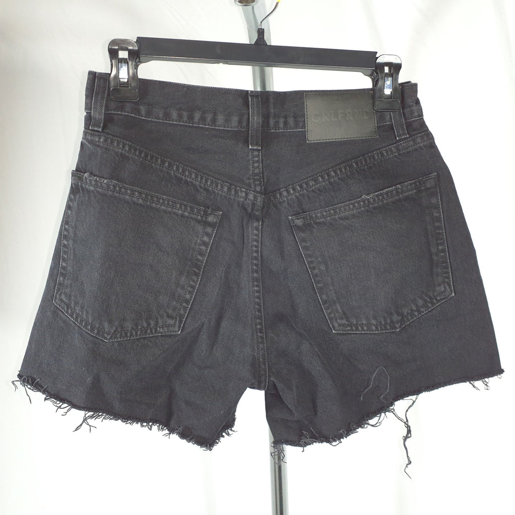 Grlfrnd 'Celina' Black Denim High Rise Easy Fit Short Size 26
