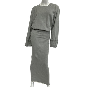 Grlfrnd Cozy Heather Grey Femme Sweatshirt Dress Size S