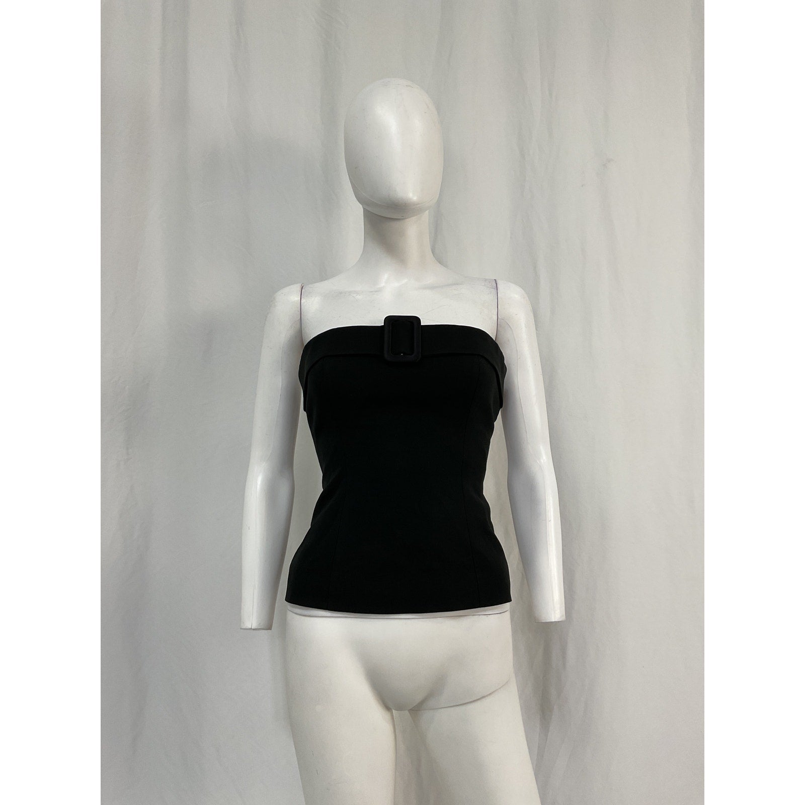 Reformation 'Aradia' Black Acetate Top Size 6