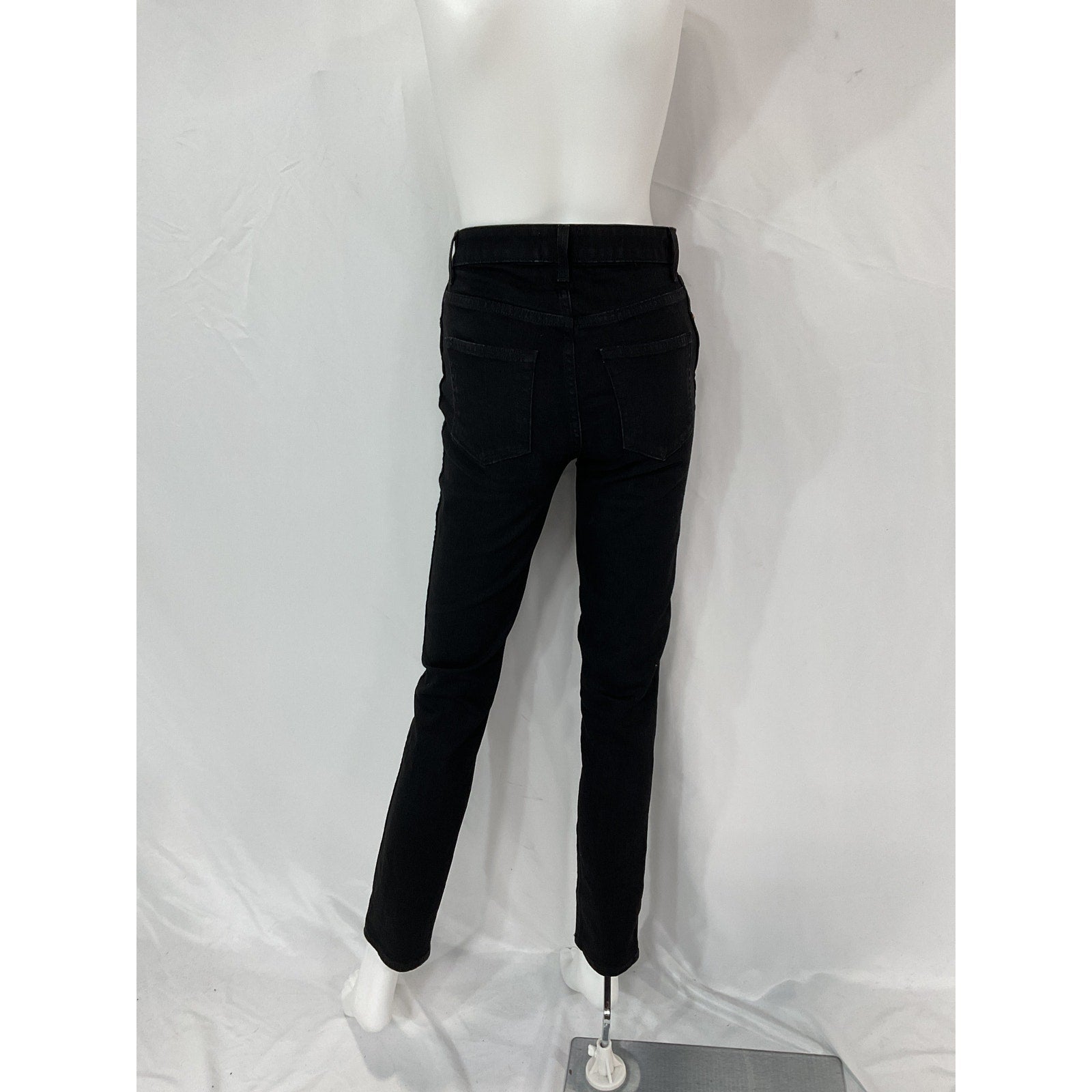 Khaite 'Vivian' Black Mid-Rise Straight-Leg Denim Jeans Size 26