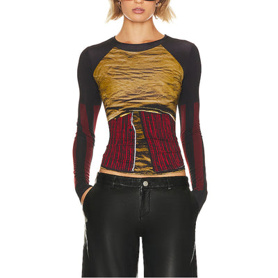 Miaou Long Sleeve Gold Tencel Tee Size XS - NWT