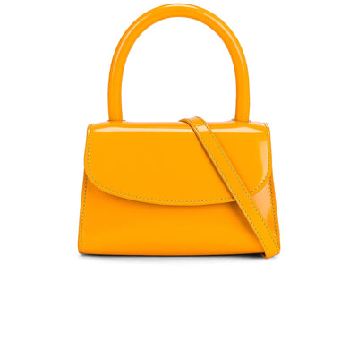 By Far Mini Semi Yellow Leather Bag