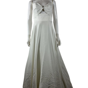 Jenny By Jenny Yoo White Rayon Lindsey Strapless Sweetheart A-Line Wedding Gown Size 6