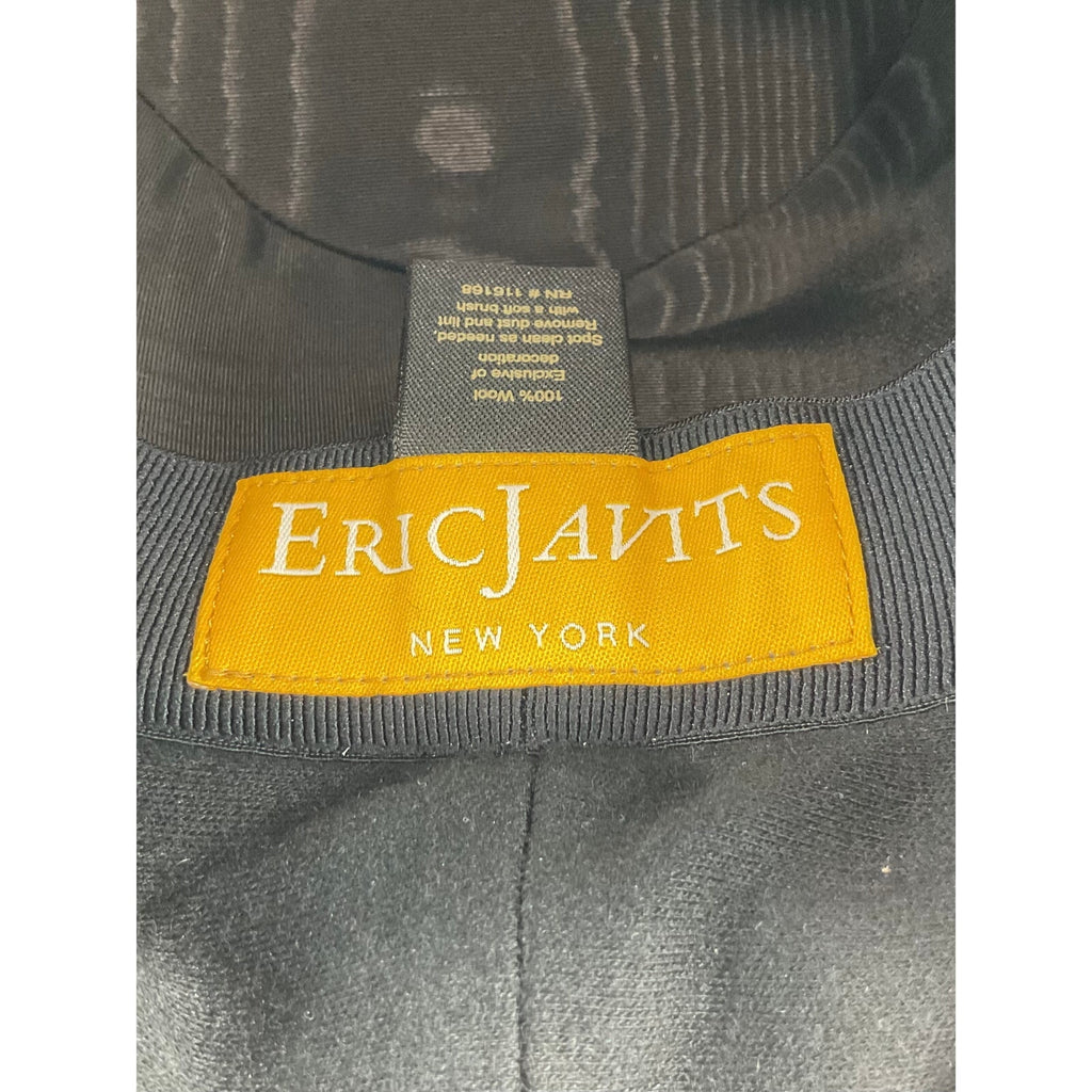 Eric Javits Scarf 'Agatha' Black Wool Hat Size OS