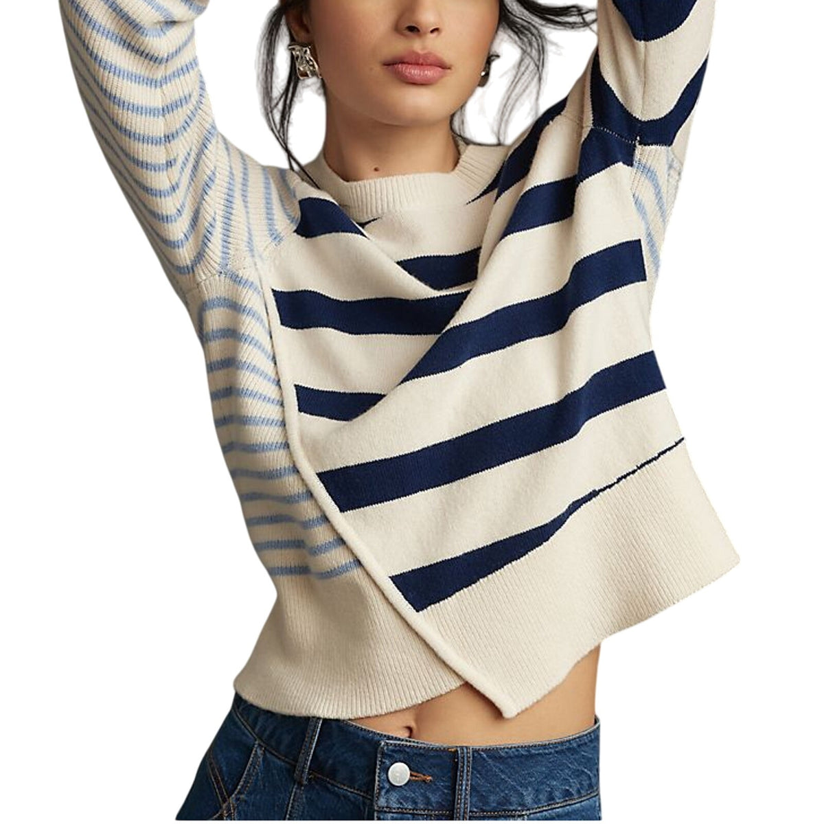 Baum Und Pferdgarten 'Centa' Blue Polyamide Sweater Size M