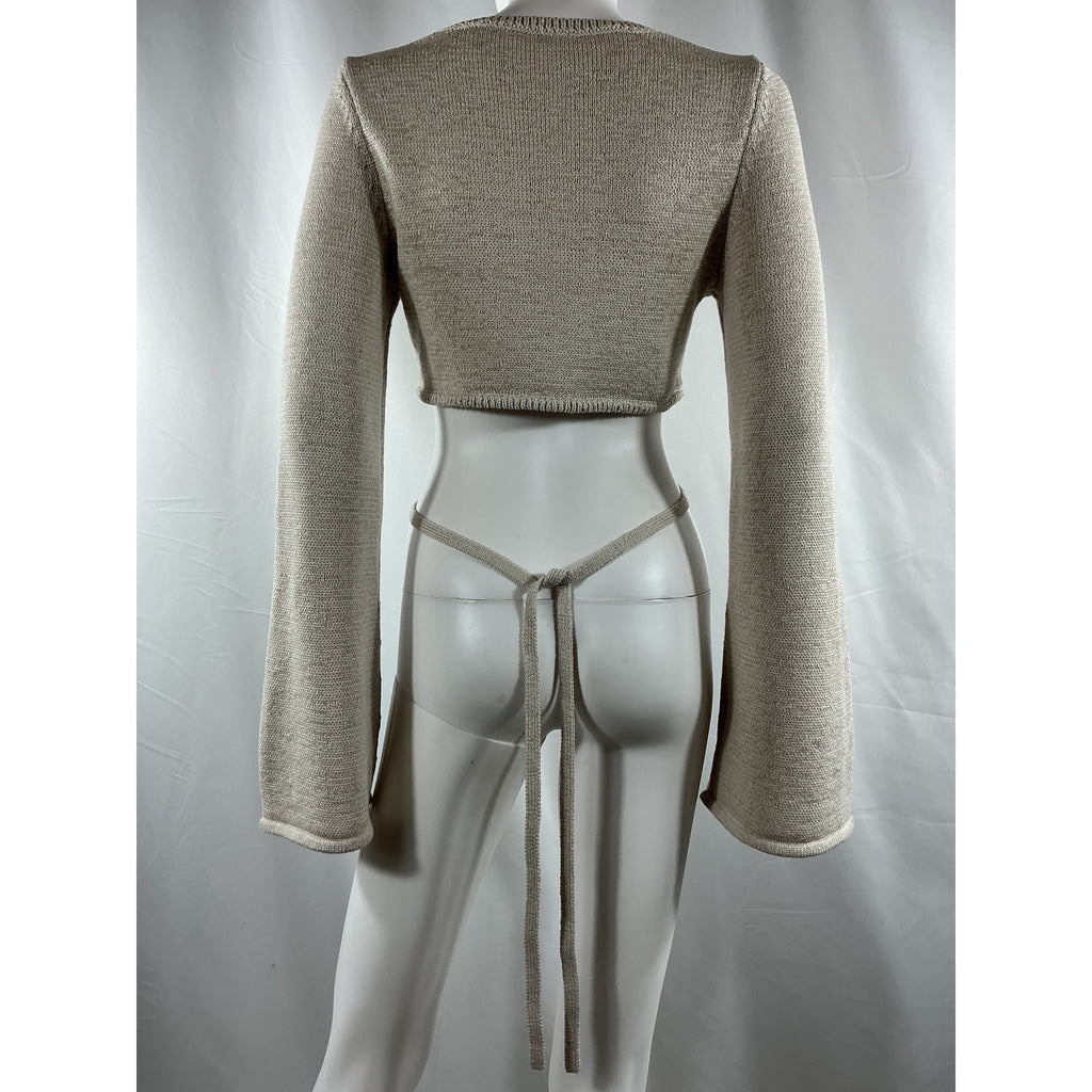 Cult Gaia 'Kenna' Cream Cotton Kit Top Size S